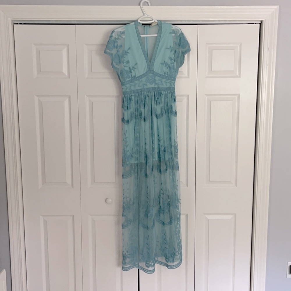 Long mesh floral Altar’d State dress